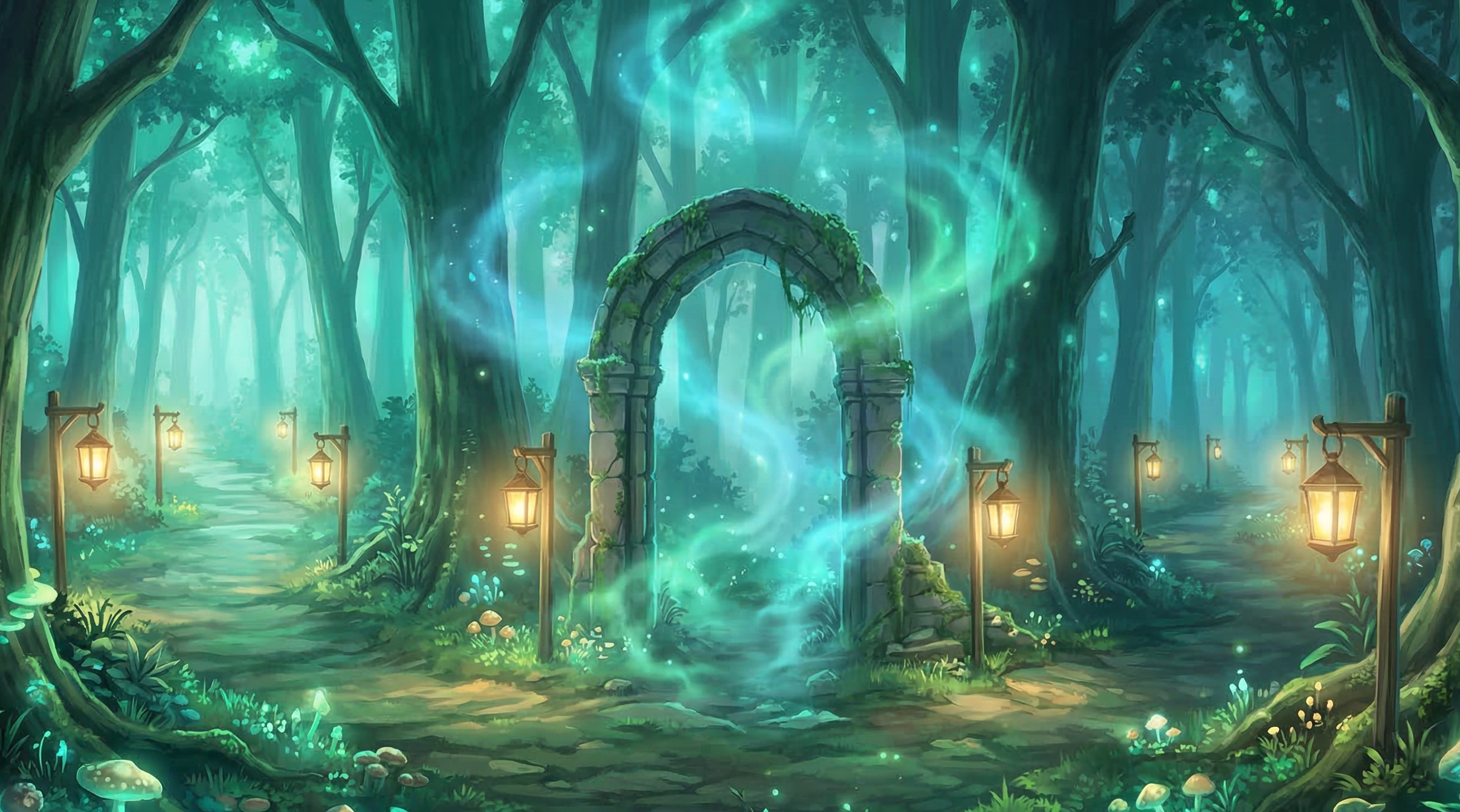 Enchanted forest scene preview